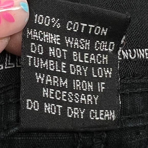 Men's Black Ripstop Wide Leg Cargo Pants SP Collection 38  Campy Gorpcore Work - Picture 7 of 8